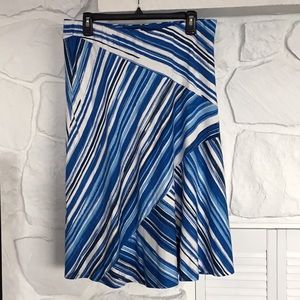 Emailine soft knit shades of blue/Wh Skirt